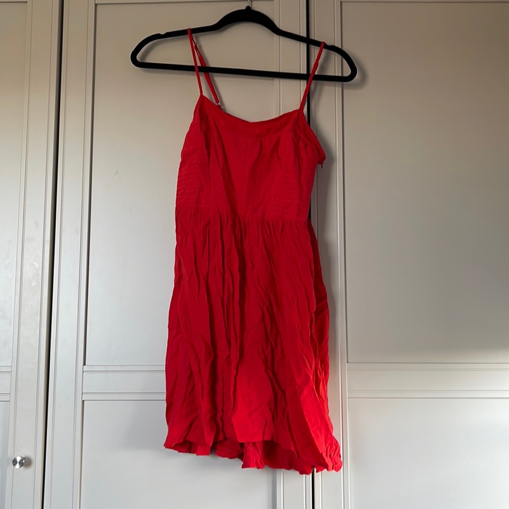 Red mini dress